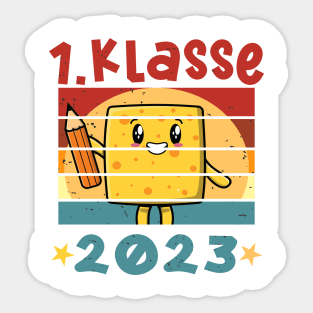 1. Klasse 2023 Kawaii Anime Schulbeginn T shirt Sticker